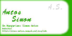 antos simon business card